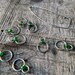 Single Emerald Bead Knitting Stitch Markers : Set of 8