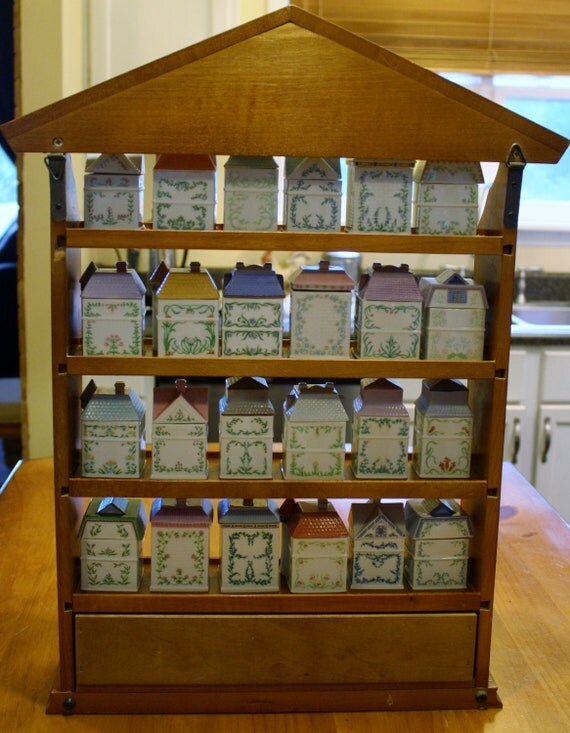 Lenox Spice Village Jars Collection Rack Giftware Gifts Garden