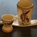 Quimper HB - very rare - egg and drinking cups with bunny designs