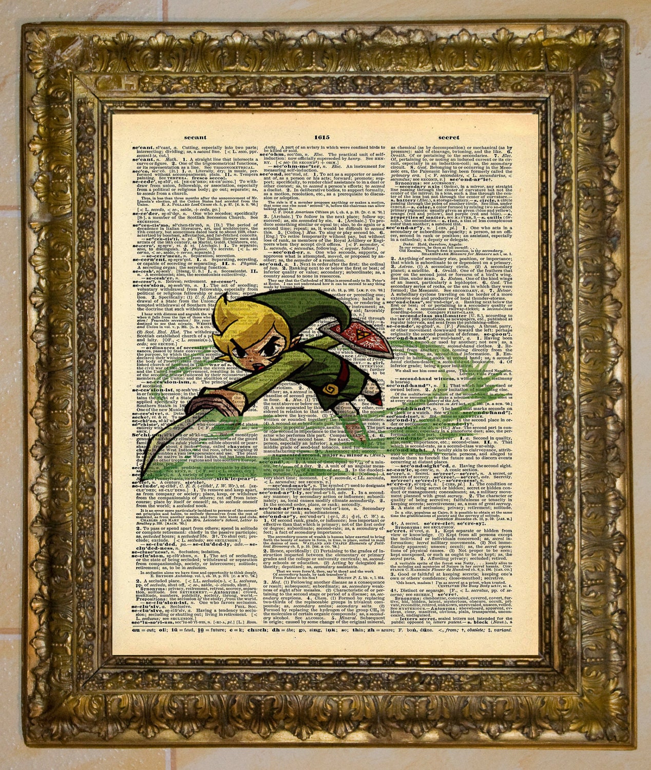 Legend of Zelda Link Dictionary Art