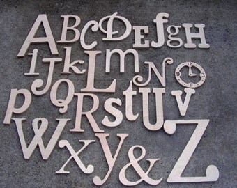 Wooden Alphabet Letters - Nursery Decor - Wall Hanging Wooden Letters - Nursery Wall Art - Wood Alphabet Set - set of 27 letters