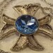Beautiful Maltese Cross Chain Necklace Center Cobalt Stone