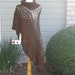 FASHION CROCHET PONCHO Capelet Brown Free Shipping Original Hippie Boho Ruffles Chic Modern Fall Winter 2012 2013 French Roast Turtleneck