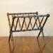 Vintage faux bamboo wood magazine rack Chinoiserie Hollywood Regency British Colonial