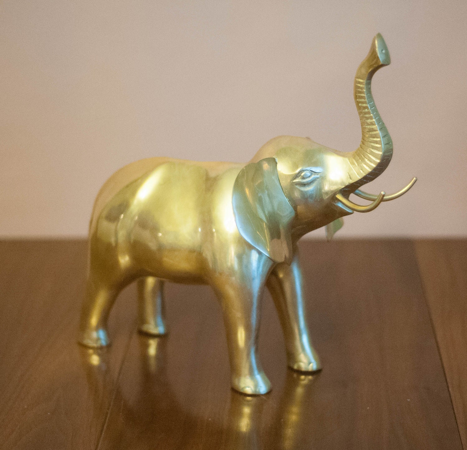 The Ultimate large vintage brass elephant Hollywood Regency