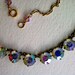 Vintage aurora borealis crystal and chain necklace
