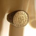 Antique Ukraine Victorian Ring Sterling Silver fraternal Ring 14kt gold top with history