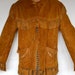 Vintage country Western cow girl/ boy fringed leather suede jacket