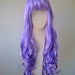 Purple wig. Dark/ Light Purple wig. Glamour long loose curly wig.Lolita sweet wig.