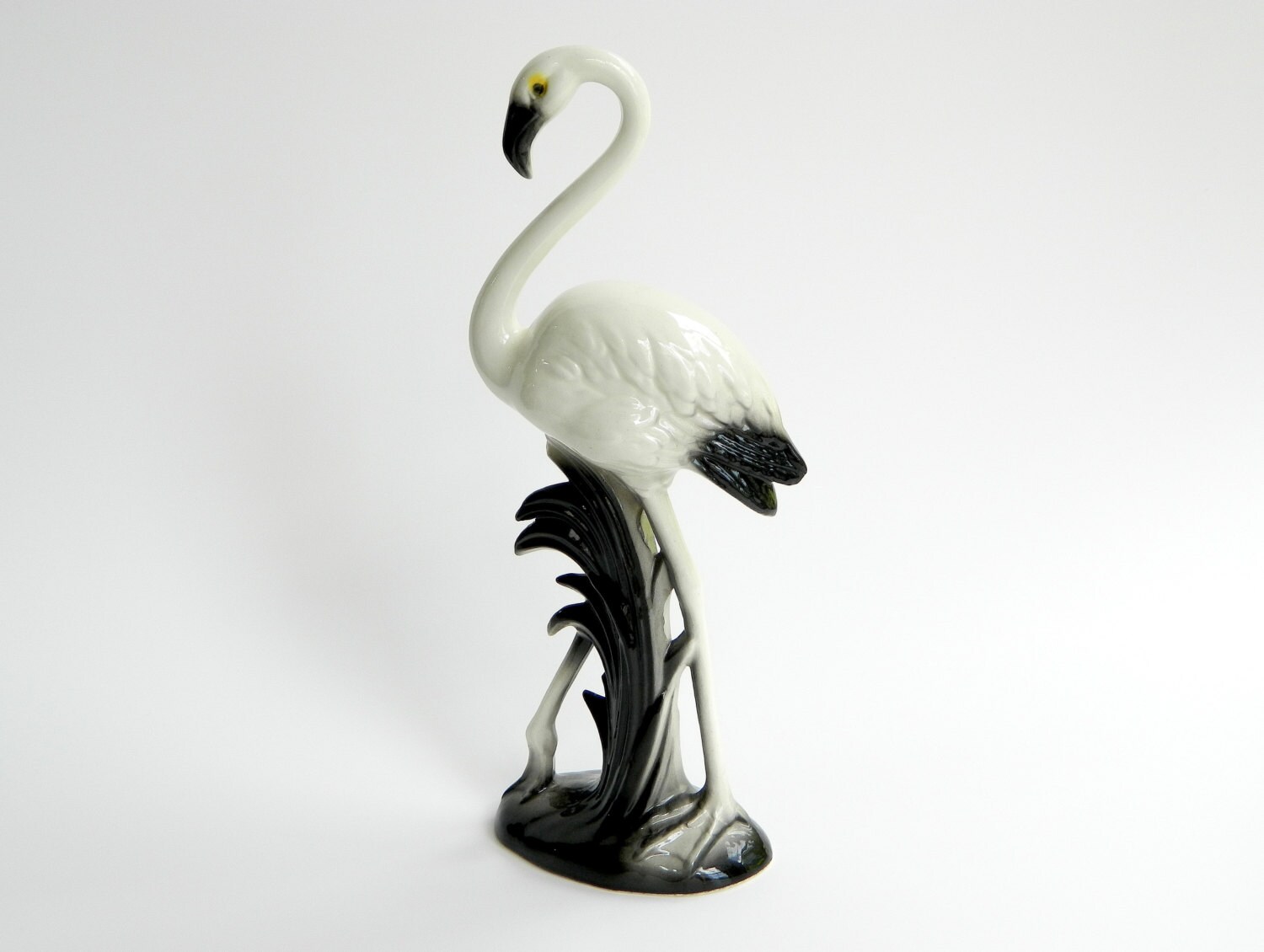 ceramic white bird figurine