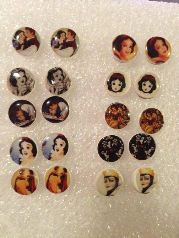 Snow White Resin Earring by PracPerfCrafts on Etsy