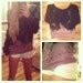 Vintage Studded Dip Dyed Off Shoulder Sweatshirt Size Small