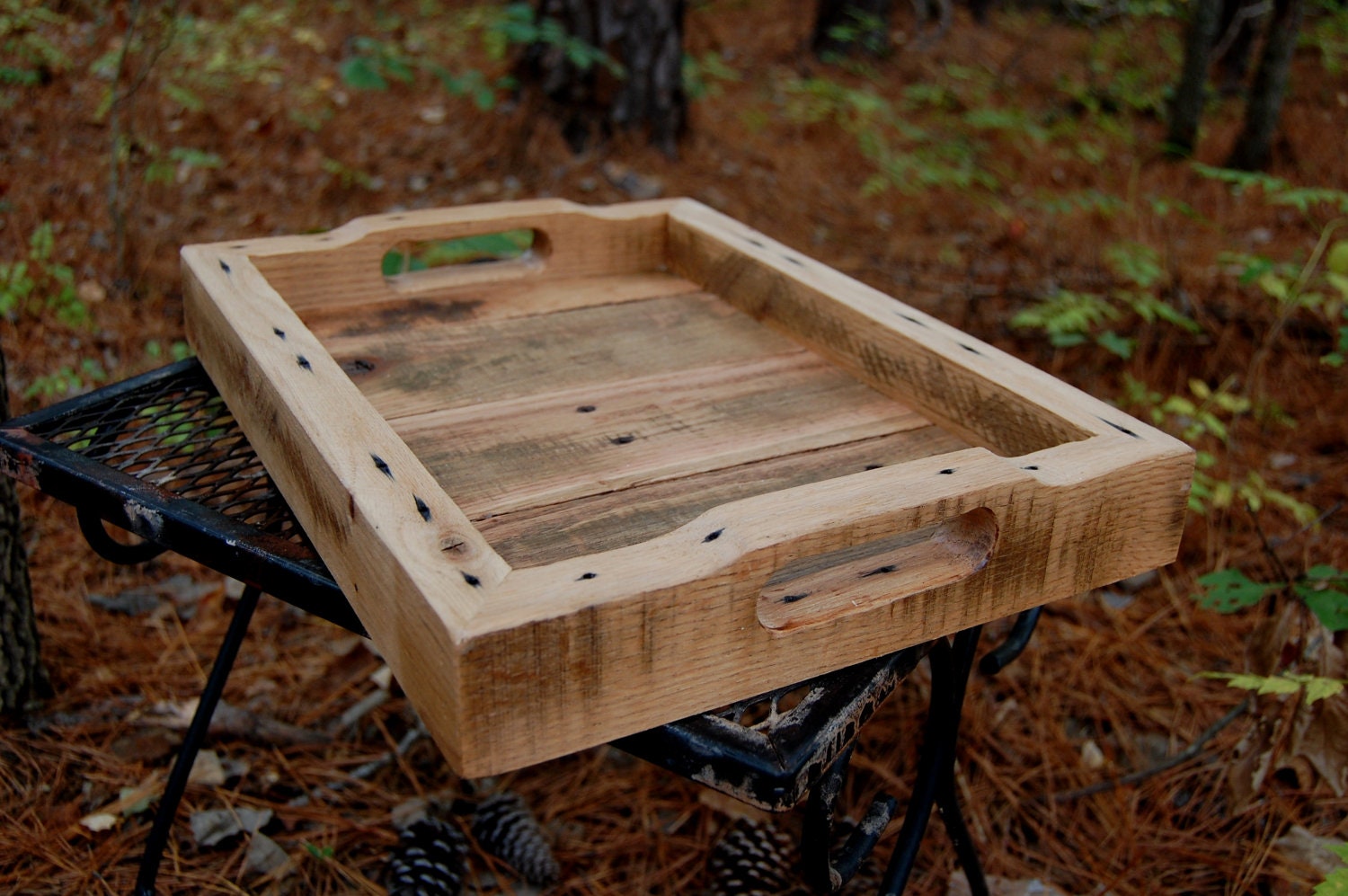 Serving Tray/ Small/ Vanity Tray/ Wooden by LooneyBinTradingCo