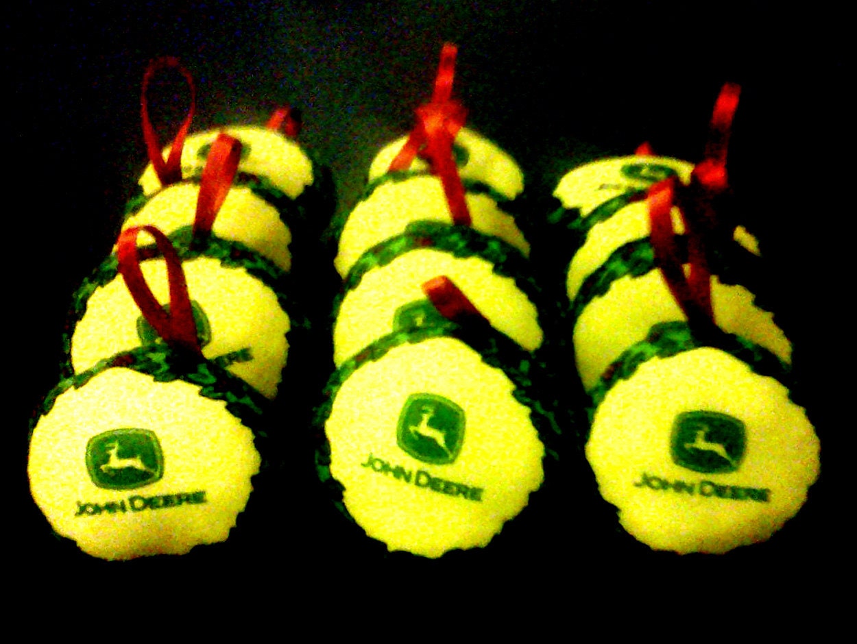 hand made john deere santa christmas tree ornaments hand made john deere santa christmas tree ornaments