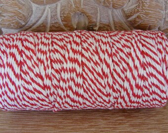 Baker's Twine - Red and White - Full 100 Yard Spool