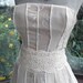 Vintage Wedding bridesmaid or prom dress ivory chiffon lined & boned bodice size uk-10