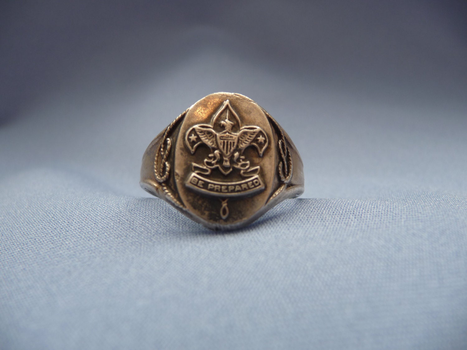 Vintage Sterling Silver Boy Scout Ring Be Prepared