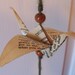 Vintage Book Paper Origami Crane Vertical Garland
