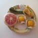 Vintage Crocheted Breakfast Foods Grapefruit, Sunny Side Up Eggs, Banana, Celery - Shipping included