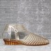 Vtg Clear Cage Gladiator Transparent Jelly Shoes Sandals 8