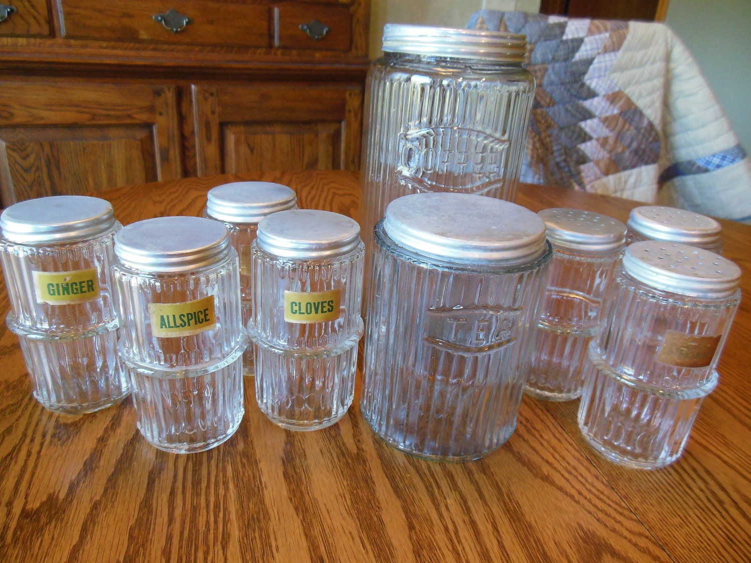 9 pc. Vintage Hoosier Jar hoosier jar Hoosier Jar