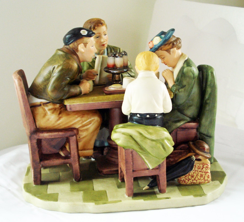 Norman Rockwell figurine Grace Before Meals 1976 Gorham