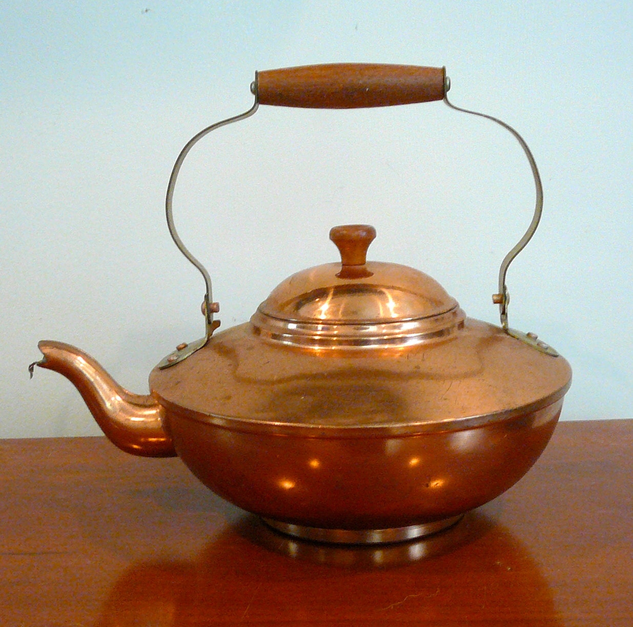 antique copper tea kettle        <h3 class=