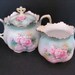 RS Prussia Large Covered Sugar Bowl and Creamer Cream Pitcher - c.1904