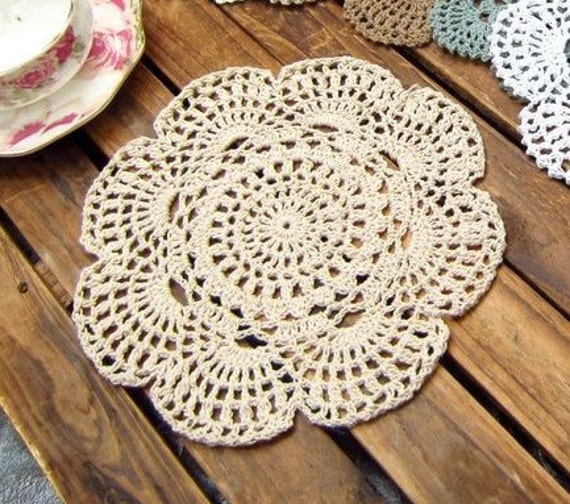 12 Pcs-lot Handmade Crocheted Doilies By Tableclothshop On Etsy