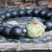 Frosted Onyx Wrist Mala Bracelet Size L