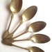 Five Antique sterling silver plated spoons. William Page & Co. of Birmingham. Teaspoons. Cutlery.