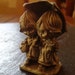 betsey clark Hallmark pewter figurine: 70s precious moments of Little Gallery Valentine sisters or Valentine best friends umbrella sharing