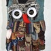 Medium - Thai Unique Hip Bag Handmade Owl Patchwork Crossbody Bag Messenger A6104
