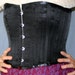 Handmade Black Satin Steel-Boned Corset size 12