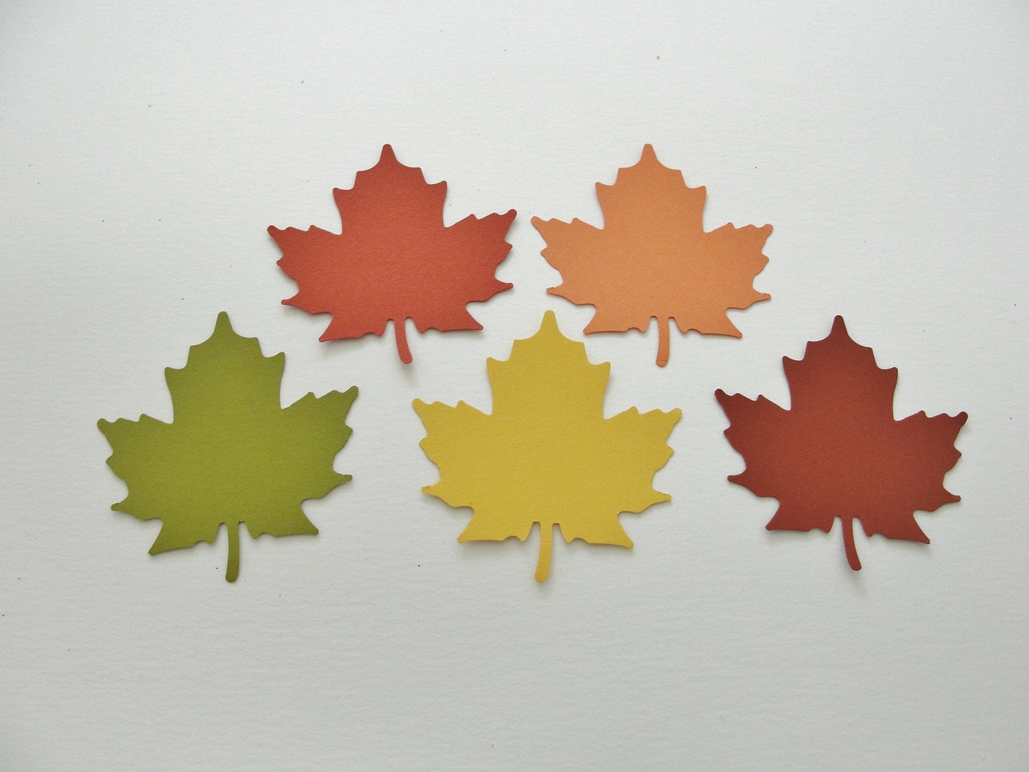 Autumn Fall Paper Leaf Leaves Paper Cut Outs Cutouts Scrapbook