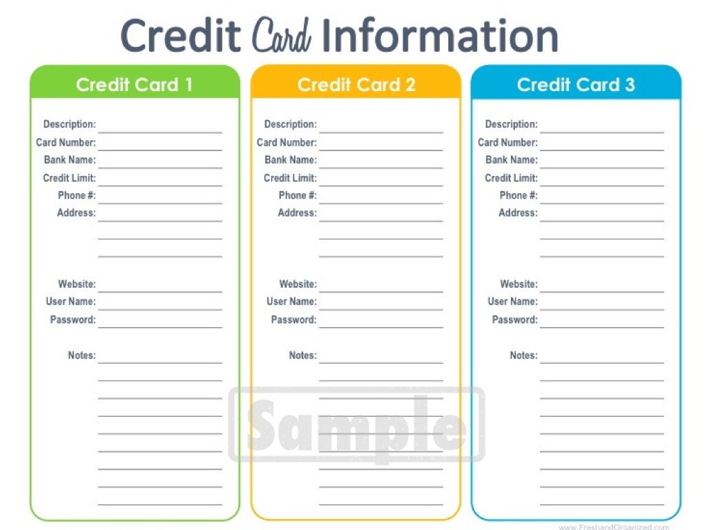 credit-card-information-printable-fillable-personal-etsy-gambaran