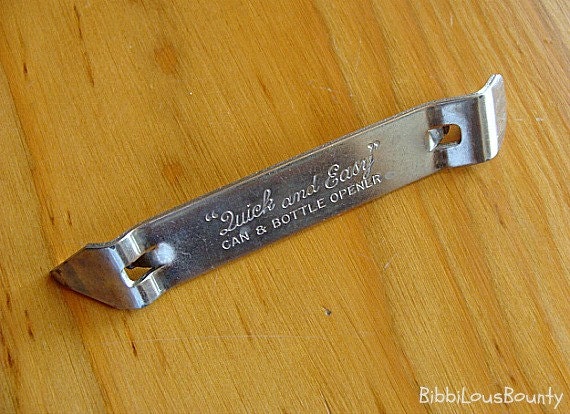 Vintage Quick and Easy Can Bottle Opener Church by BibbiLousBounty