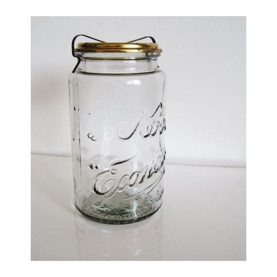 1903 antique Kerr Economy glass jar with lid by ReverseChronology