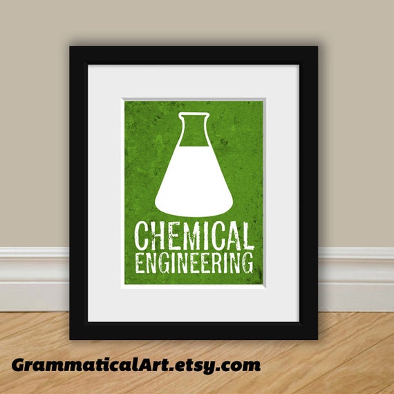 Chemical Engineering Engineer Print Science Gift for Chemie Home Decor