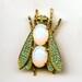 Vintage Les Bernard Bug, Bee, Fly Goldtone and Rhinestone pin