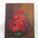 Vintage painting of poppies on canvas signed Marion Madeley 1967 wall decor