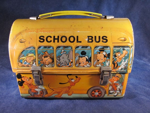 1960 Walt Disney School Bus Metal Lunchbox