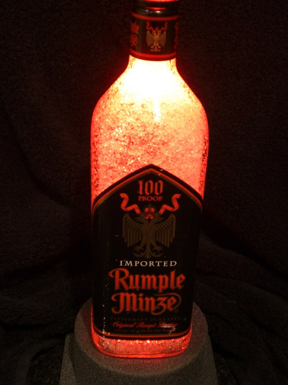 Rumple Minze Schnapps LumiBottle Color changing crystal