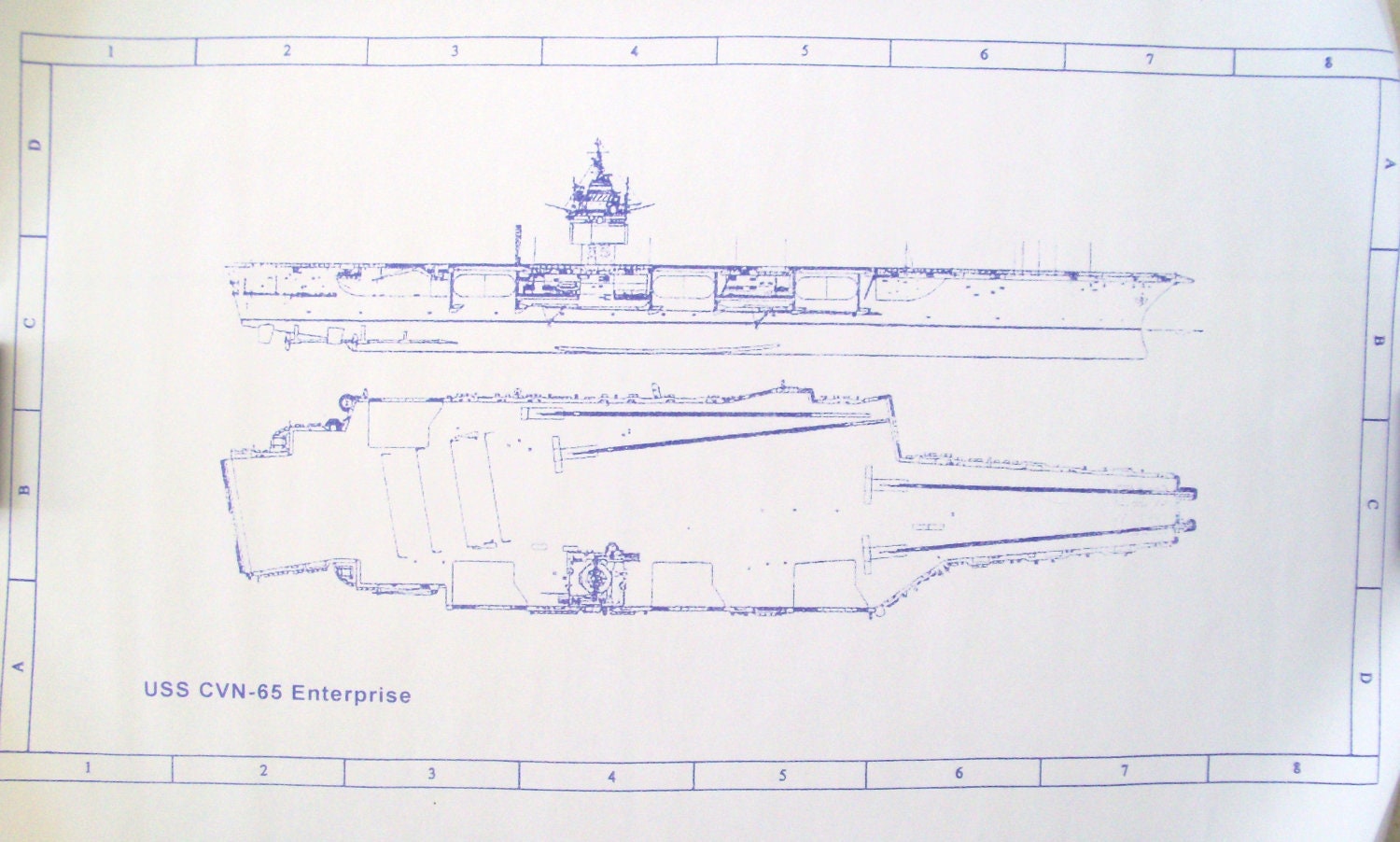 CVN 65 Aircraft Carrier Enterprise Blueprint by BlueprintPlace