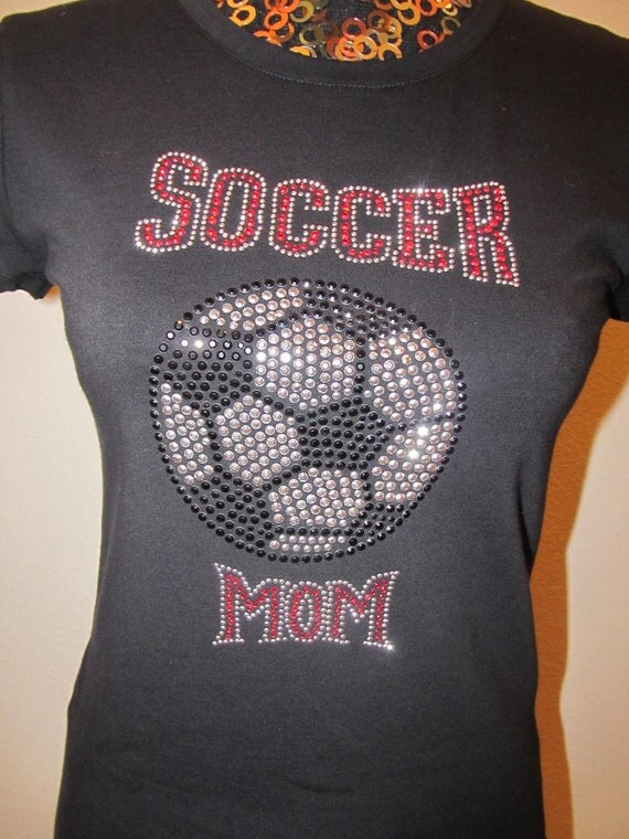 Soccer Mom Blinged Shirt Black