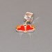 Double Red Enamel Heart with Gold Crown Charm
