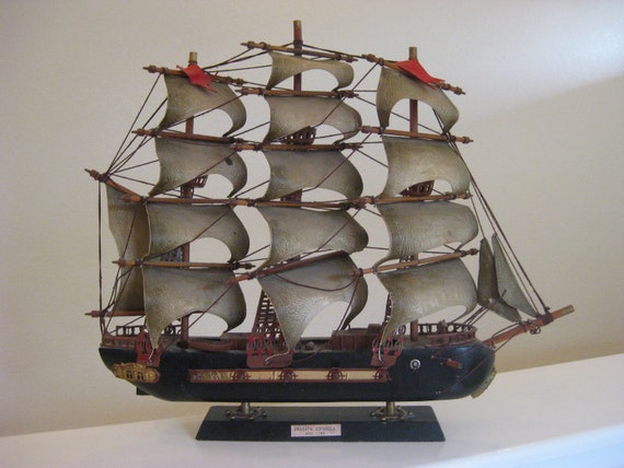 Vintage Model Ship Fragata Espanola ano 1780