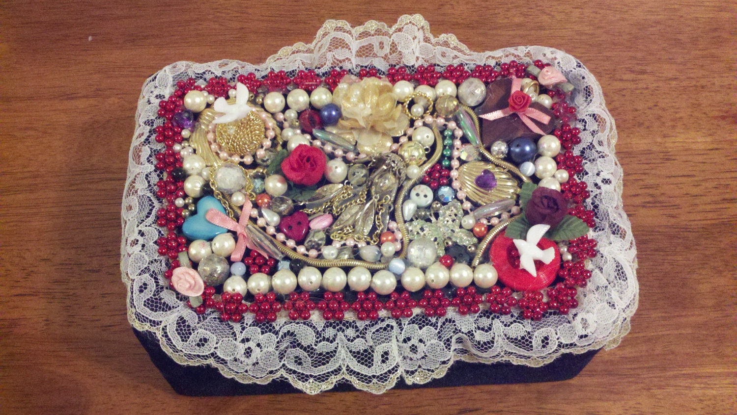 Colorful Beaded Jewelry Box