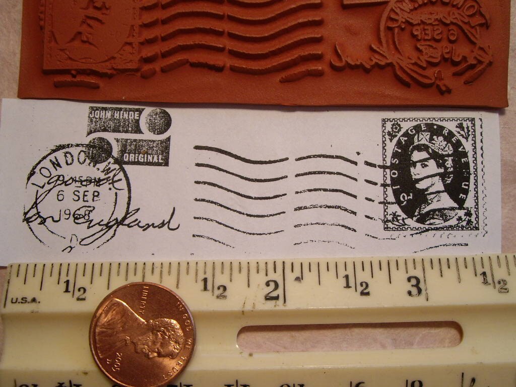 London postmark postage stamp Rubber stamp unmounted