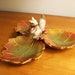 Vintage Nut Dish, Divided Serving Dish, Ceramic Squirrel Dish, Autumn Fall Decor